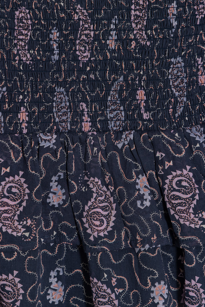 FALDA MINI VOLANTES ESTAMPADA