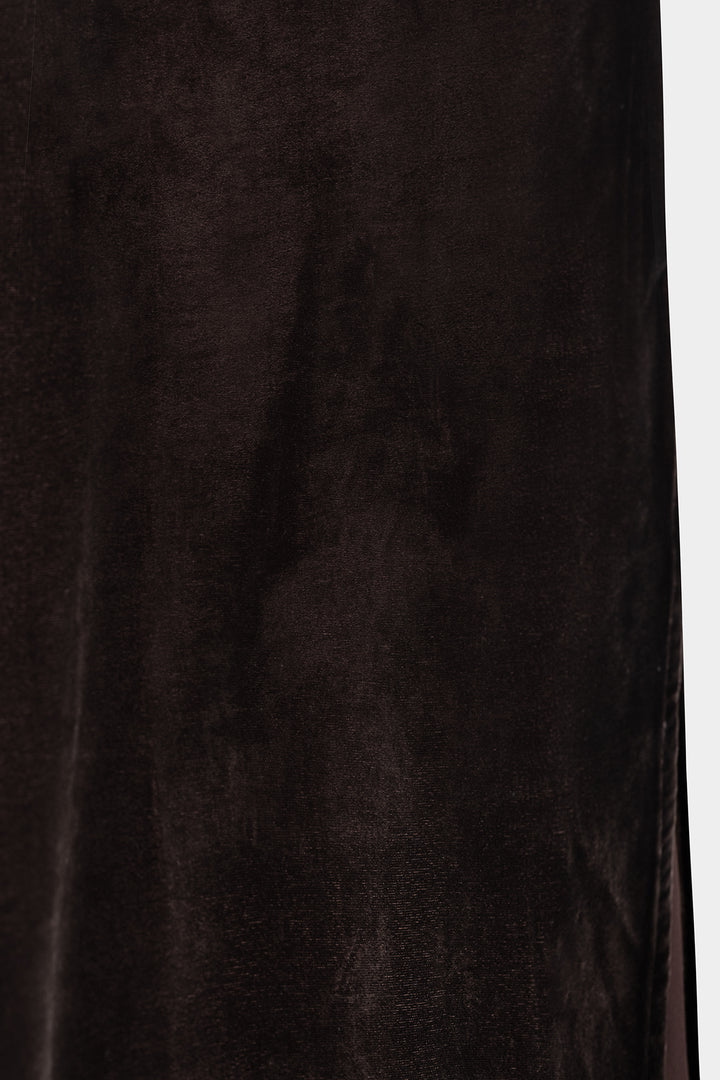 FALDA MIDI TERCIOPELO CONTRASTE