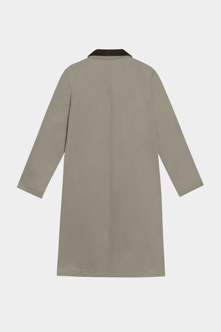 LONG CORDUROY COLLAR TRENCH COAT
