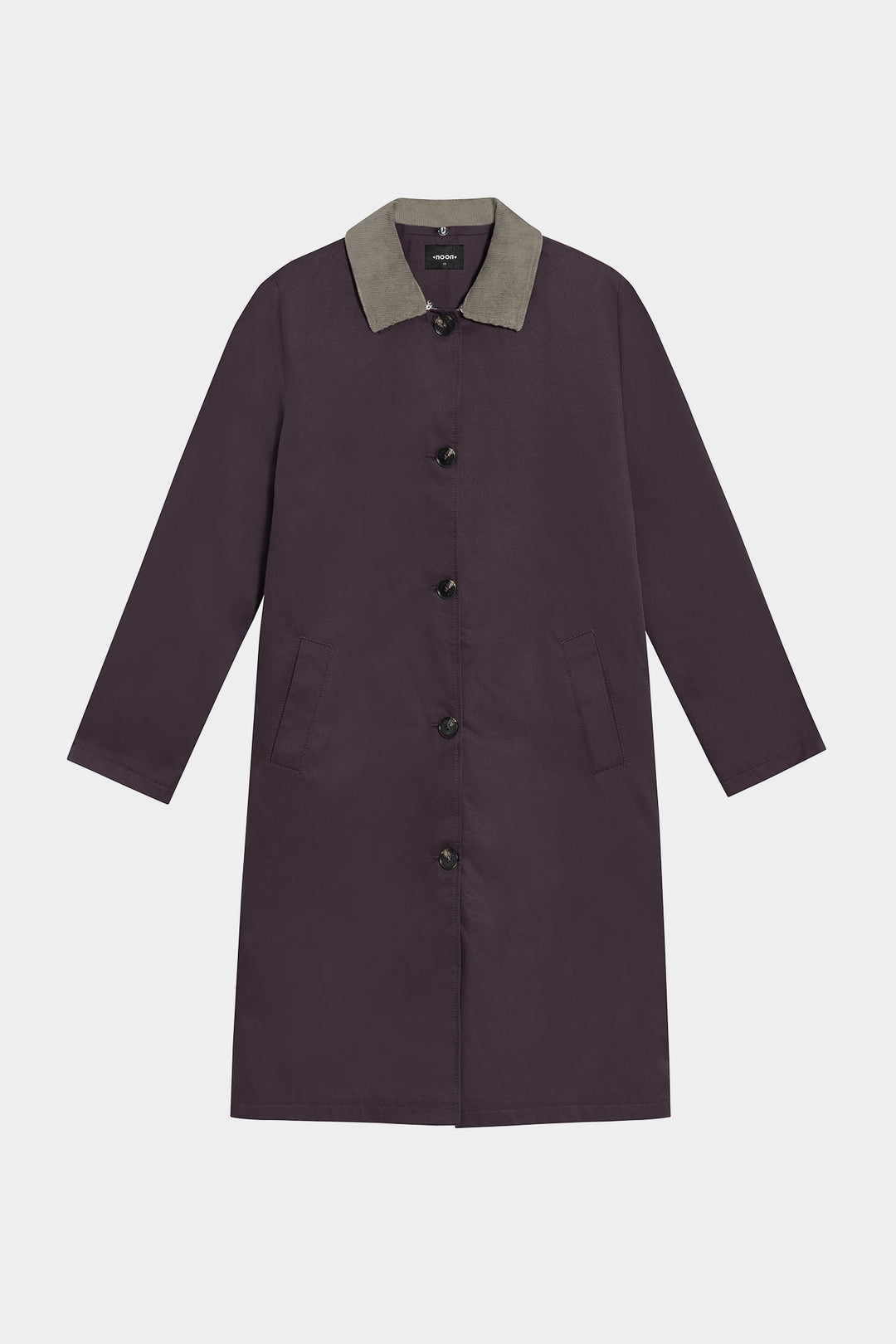 LONG CORDUROY COLLAR TRENCH COAT