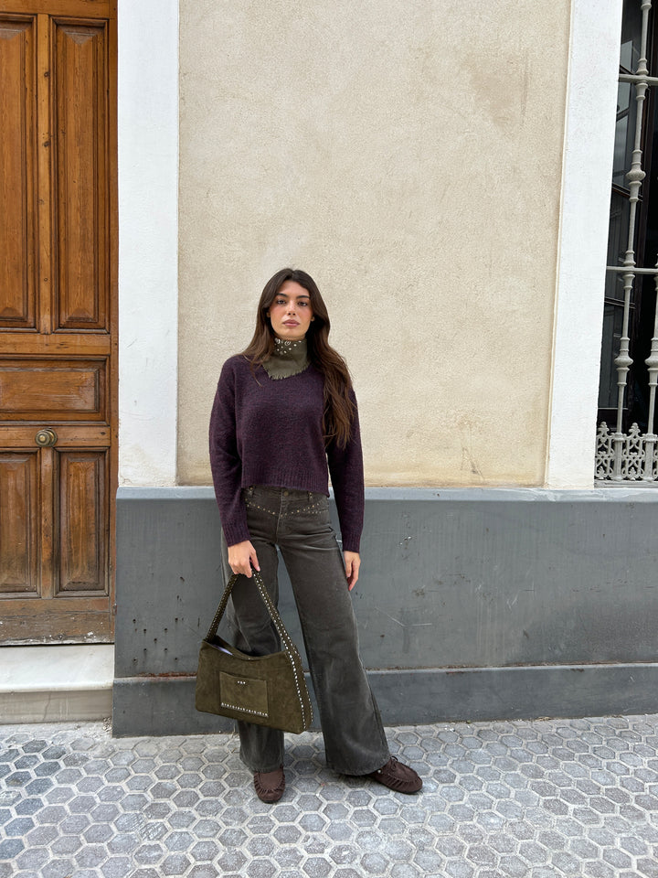 BOLSO OVERSIZE BOLSILLO TACHAS
