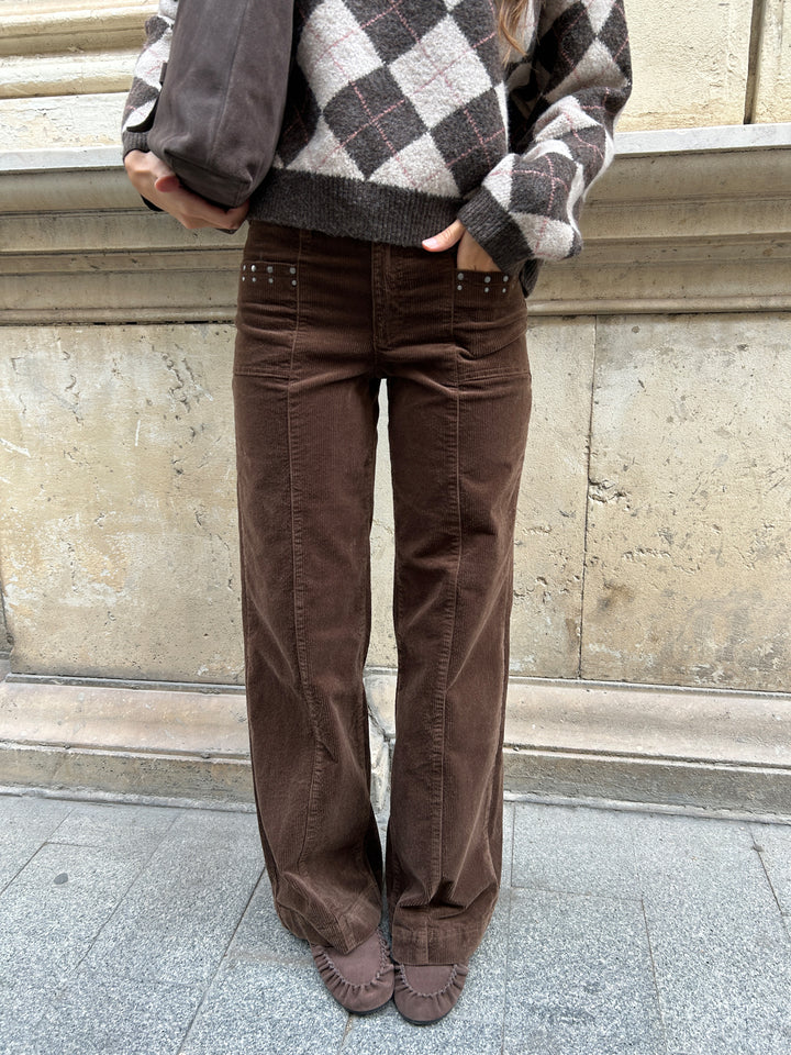 PANTALON PANA BOLSILLO TACHAS