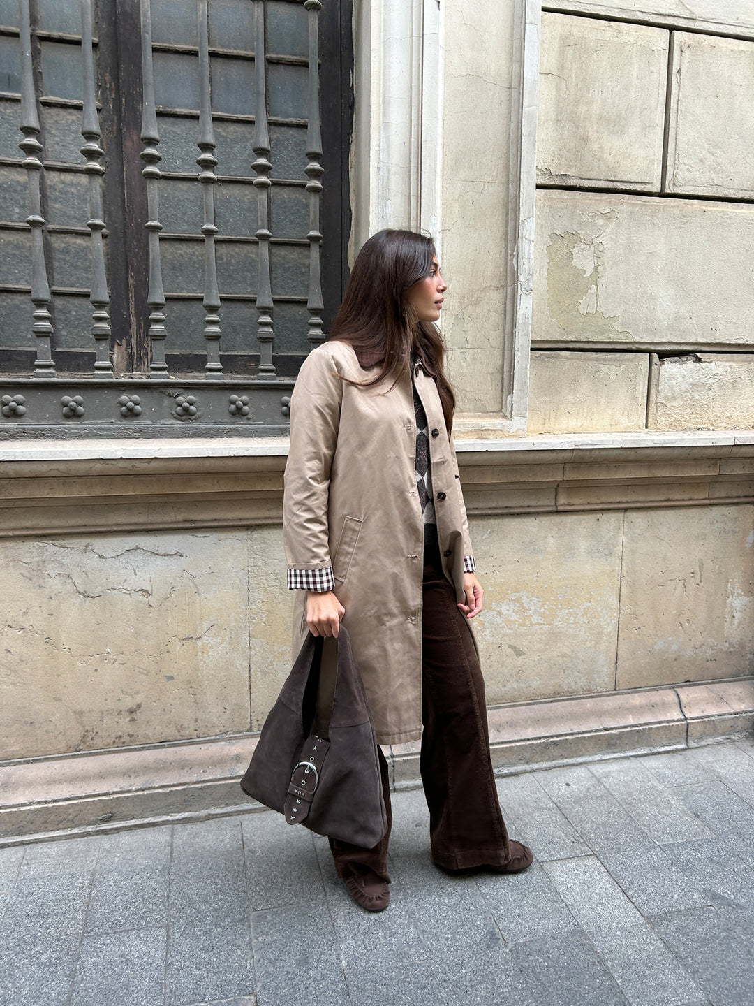 GABARDINA LARGA CUELLO PANA