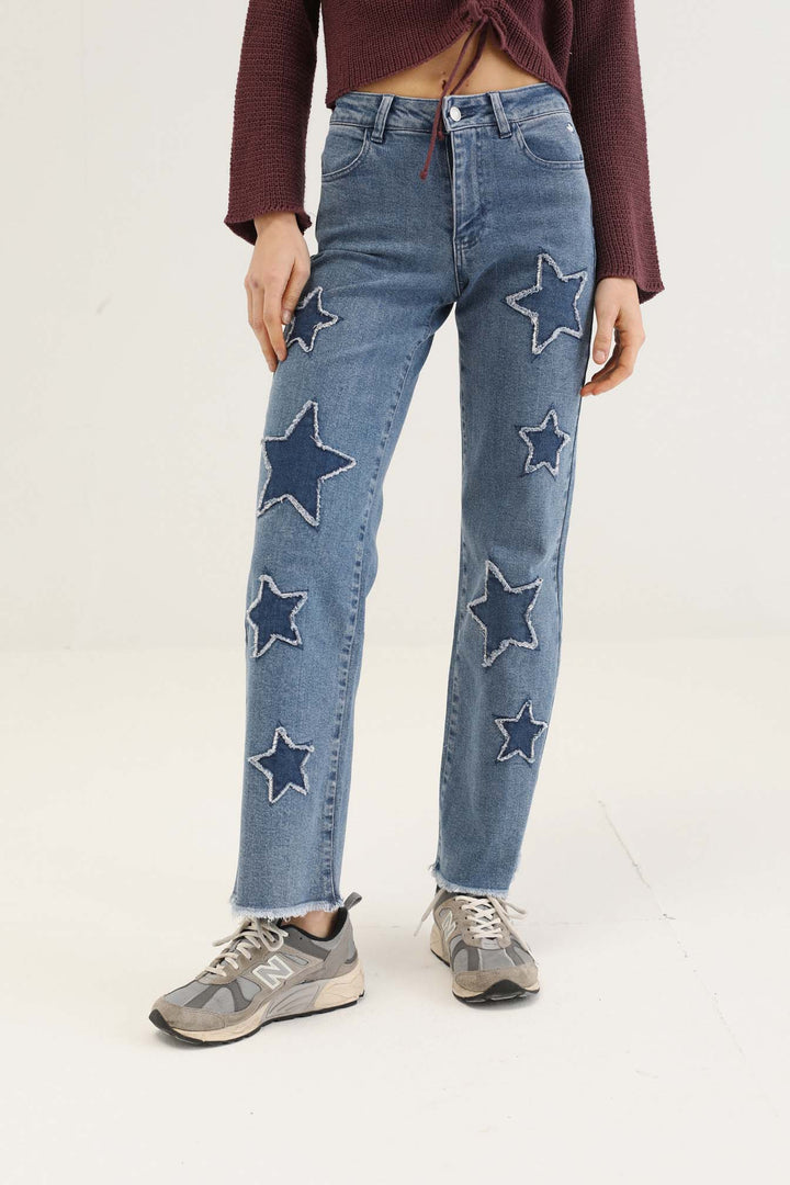 STAR PATCHWORK JEANS