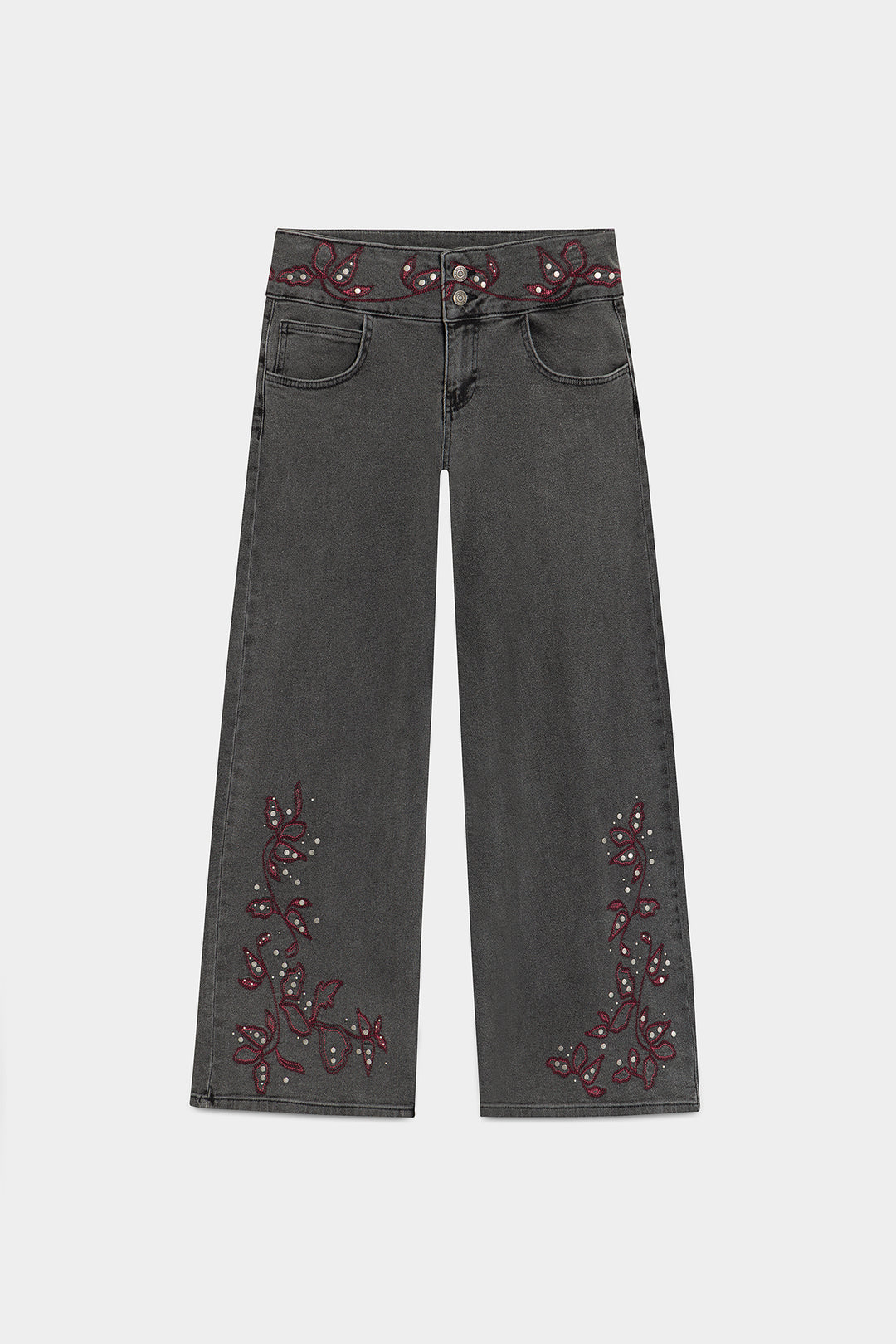 JEANS BORDADO TACHAS