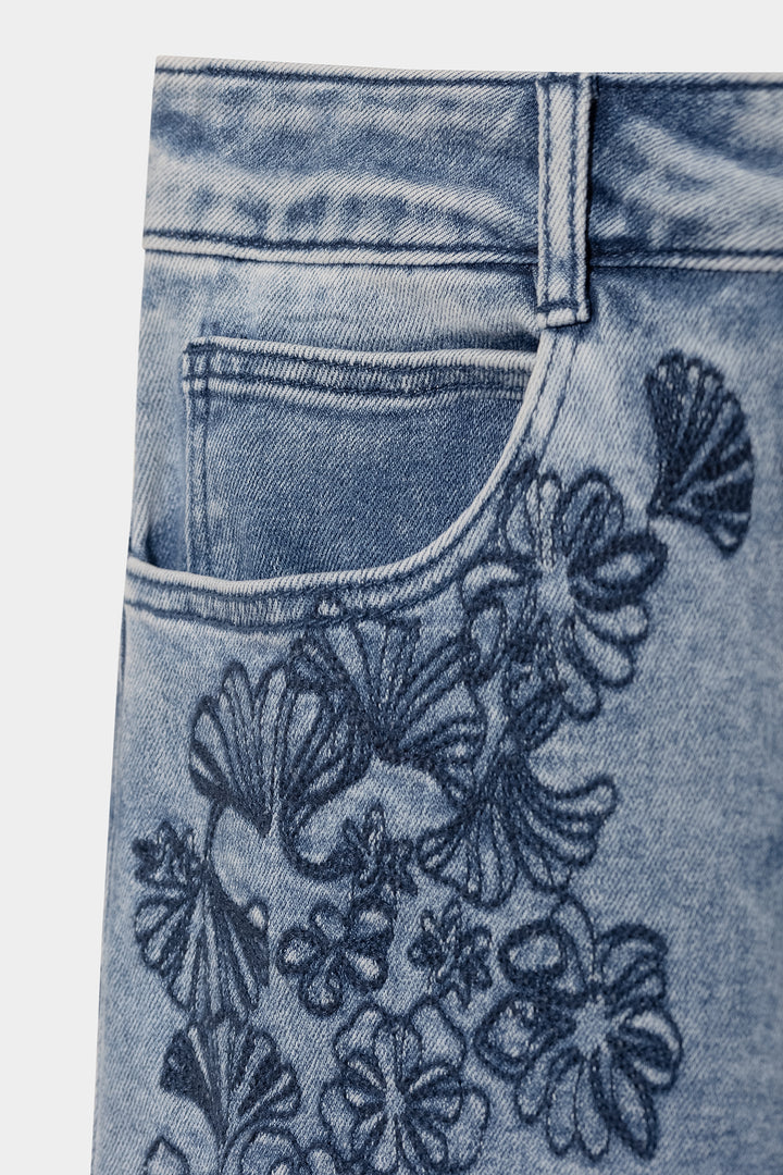 JEANS BORDADOS FLORES
