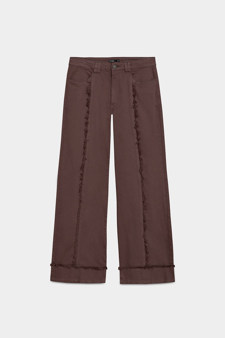 JEANS COSTURA DESFLECADA BAJO VUELTO