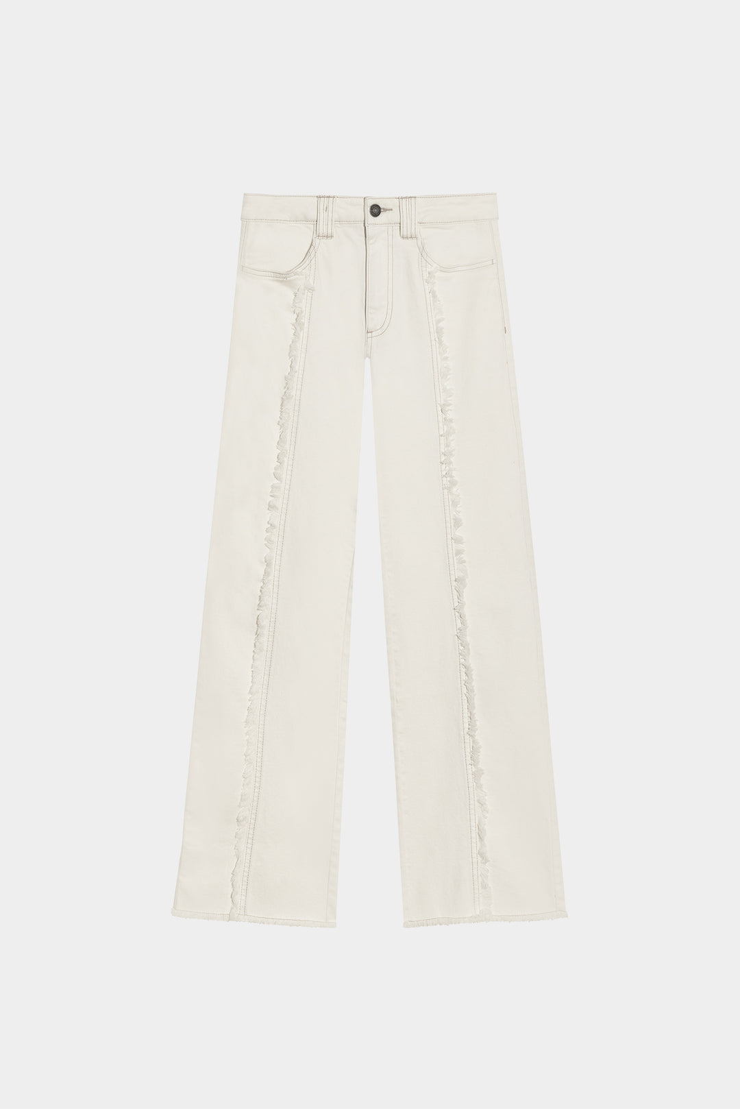 CONTRAST FRINGE STITCH JEANS