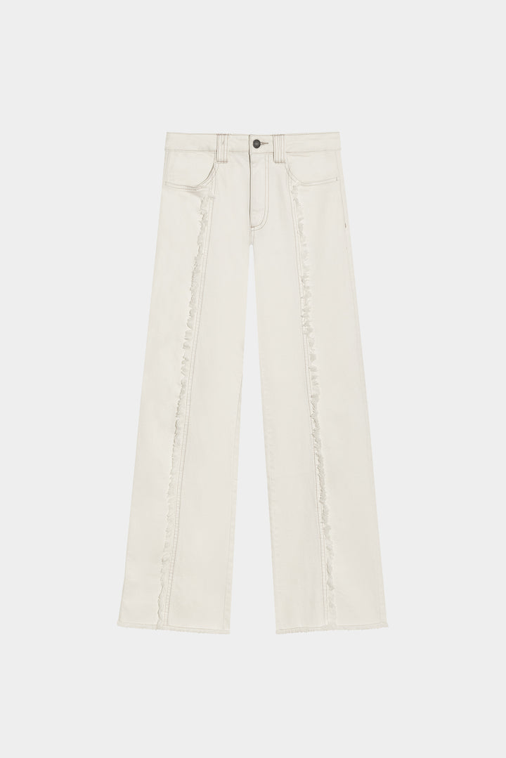 CONTRAST FRINGE STITCH JEANS