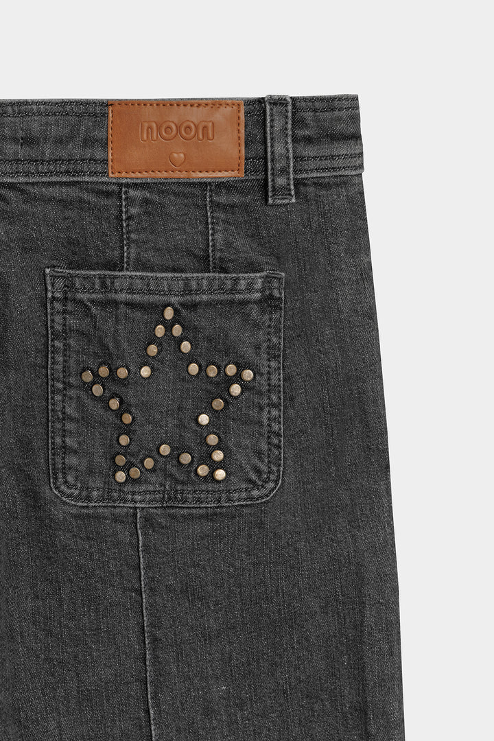 JEANS SEAMS STUDS STAR