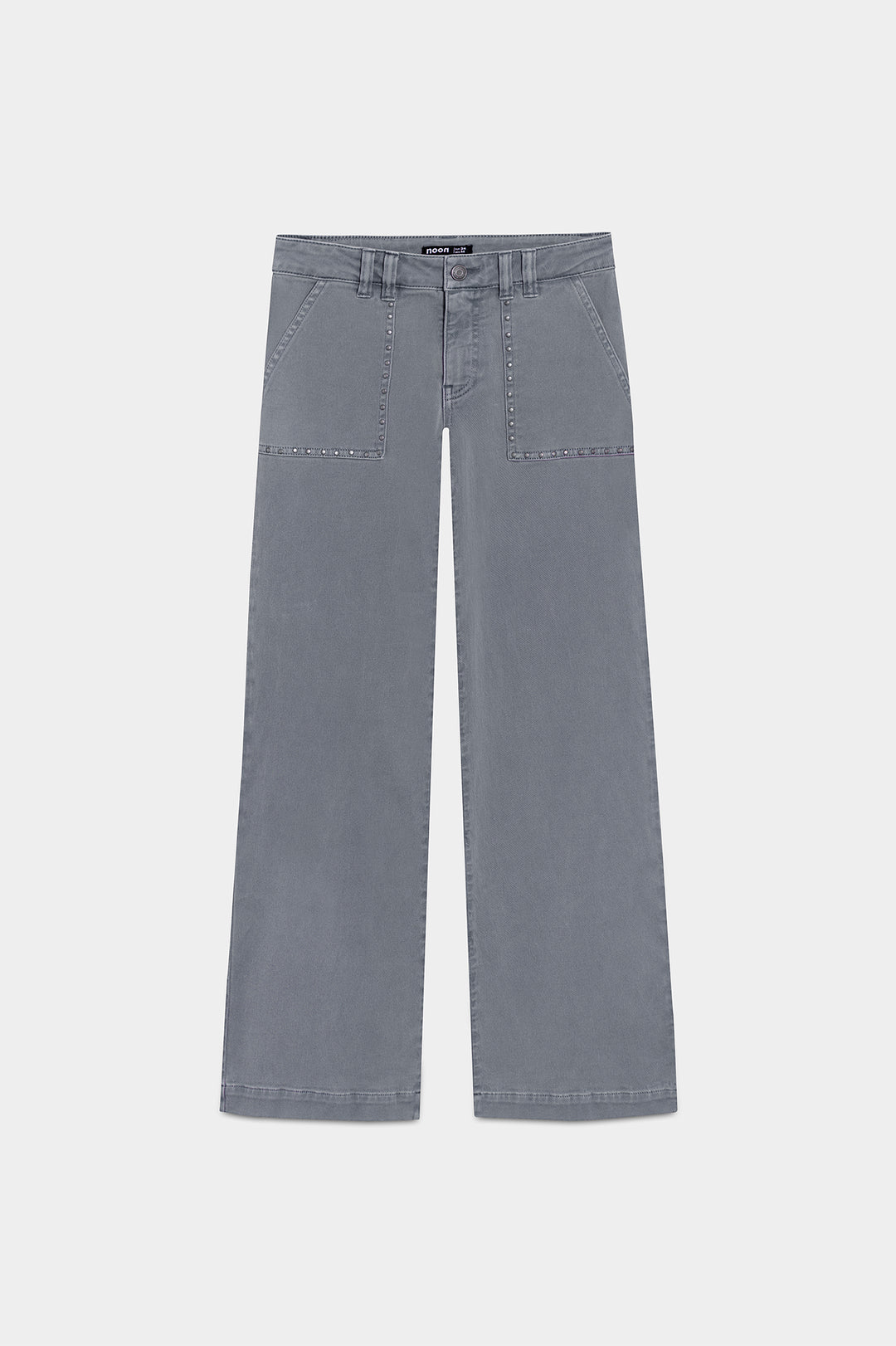 STUDDED POCKET CULOTTE JEANS