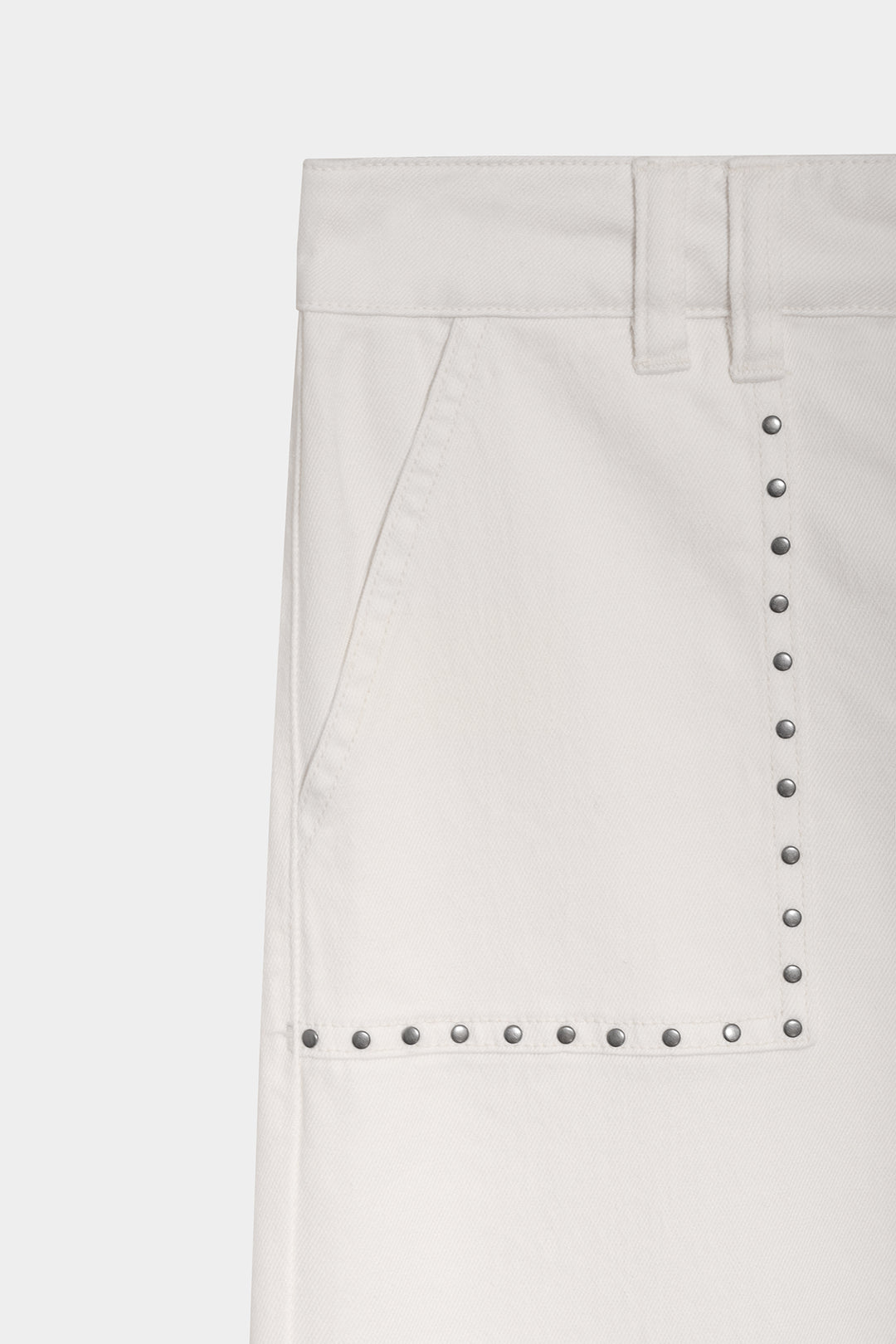 CULOTTE JEANS WITH STUDDED POCKET