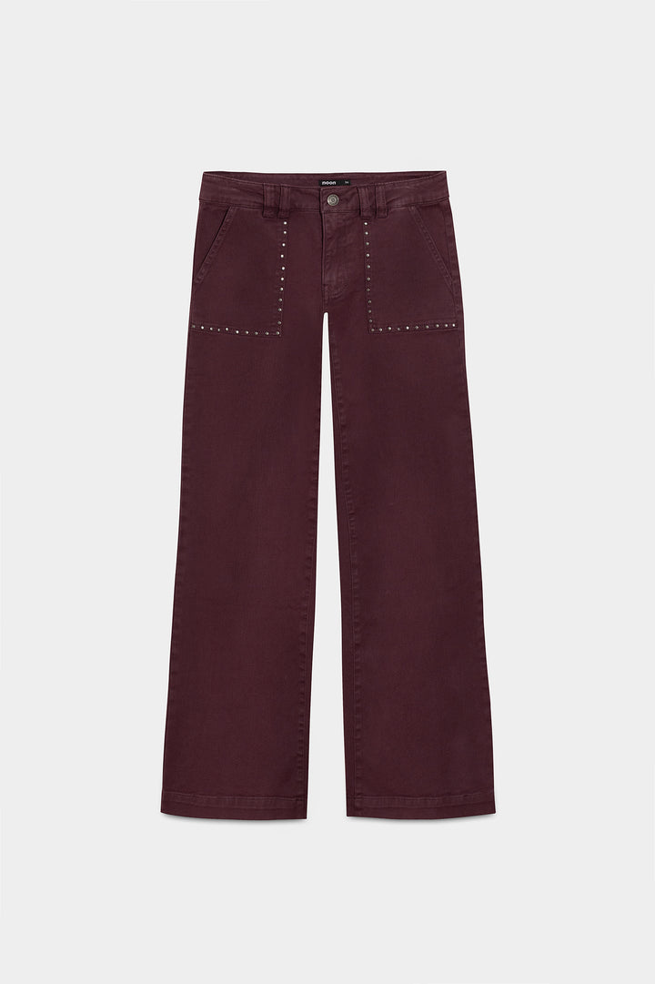 CULOTTE JEANS WITH POCKETS AND STUDS