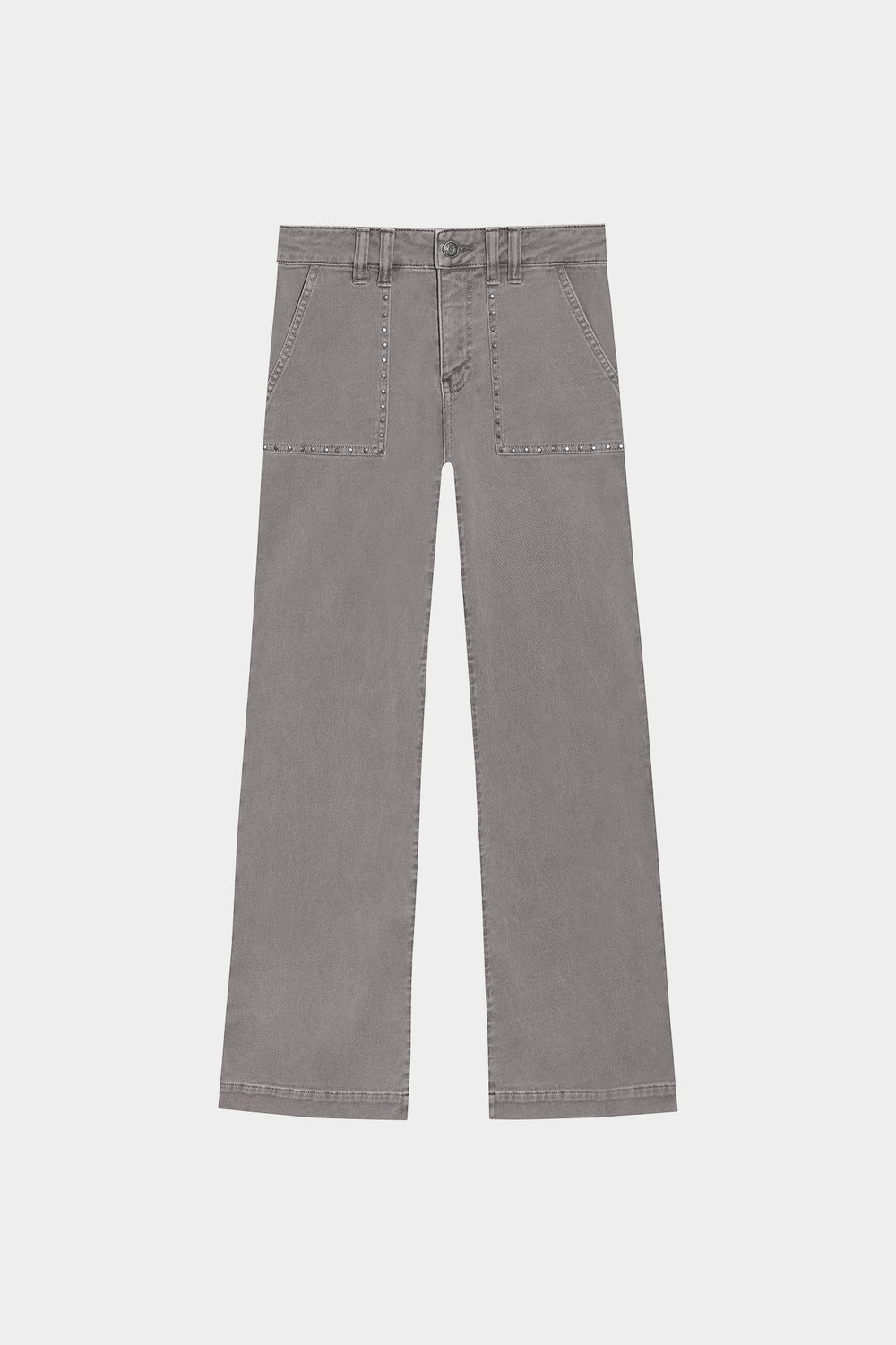 CULOTTE JEANS WITH STUDDED POCKET