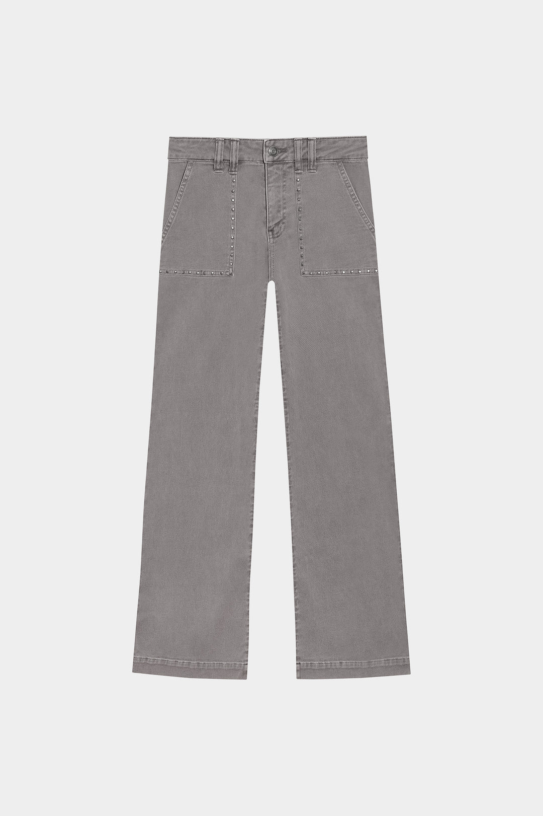 CULOTTE JEANS WITH STUDDED POCKET