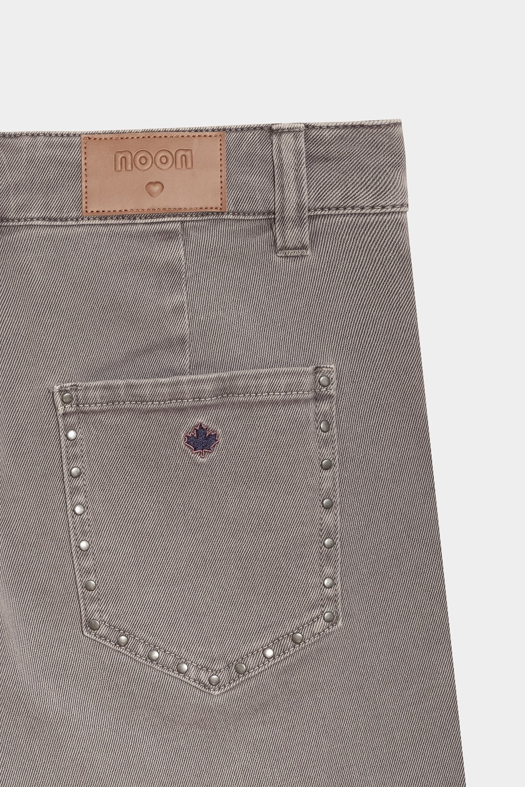 CULOTTE JEANS WITH STUDDED POCKET