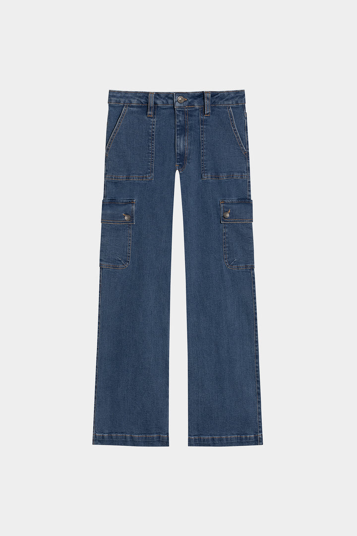 JEANS CULOTTE CARGO DENIM