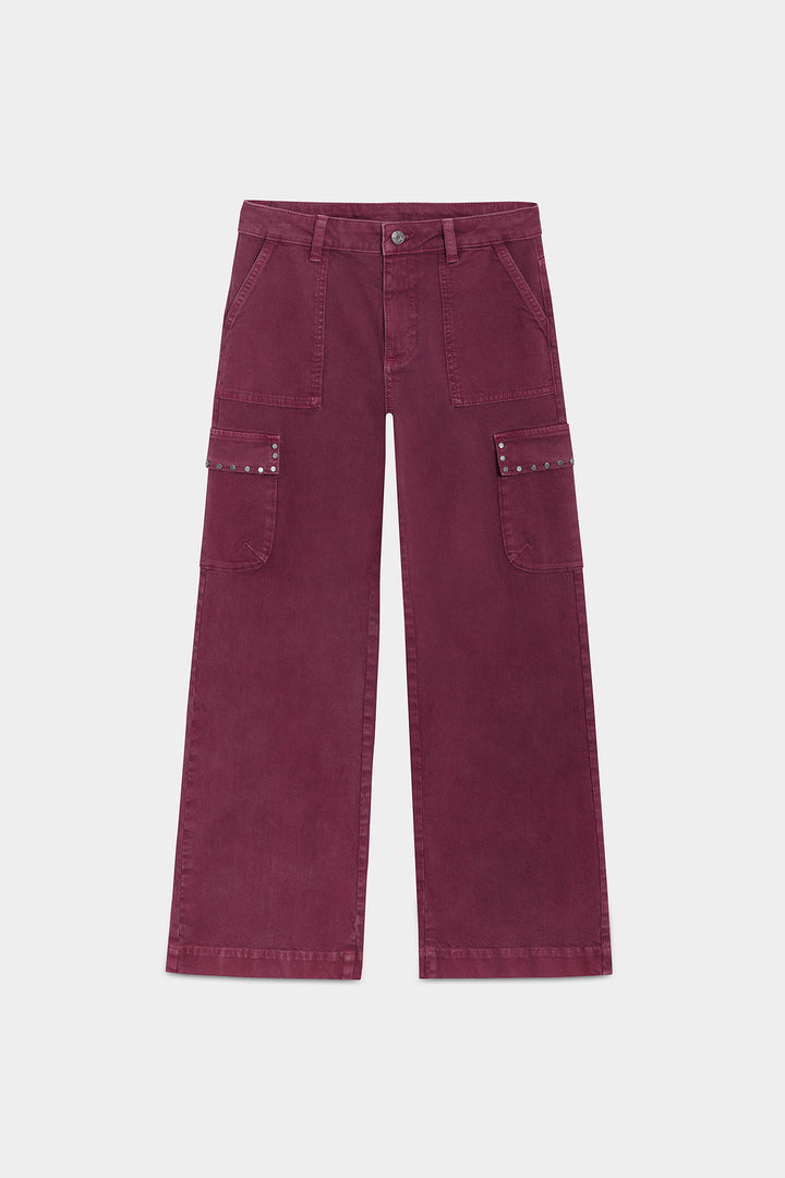 JEANS CULOTTE CARGO TACHAS