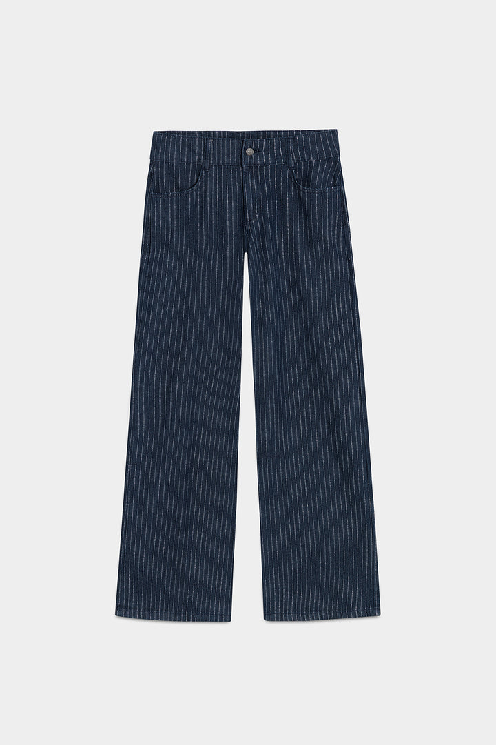 JEANS CULOTTE RAYAS LUREX