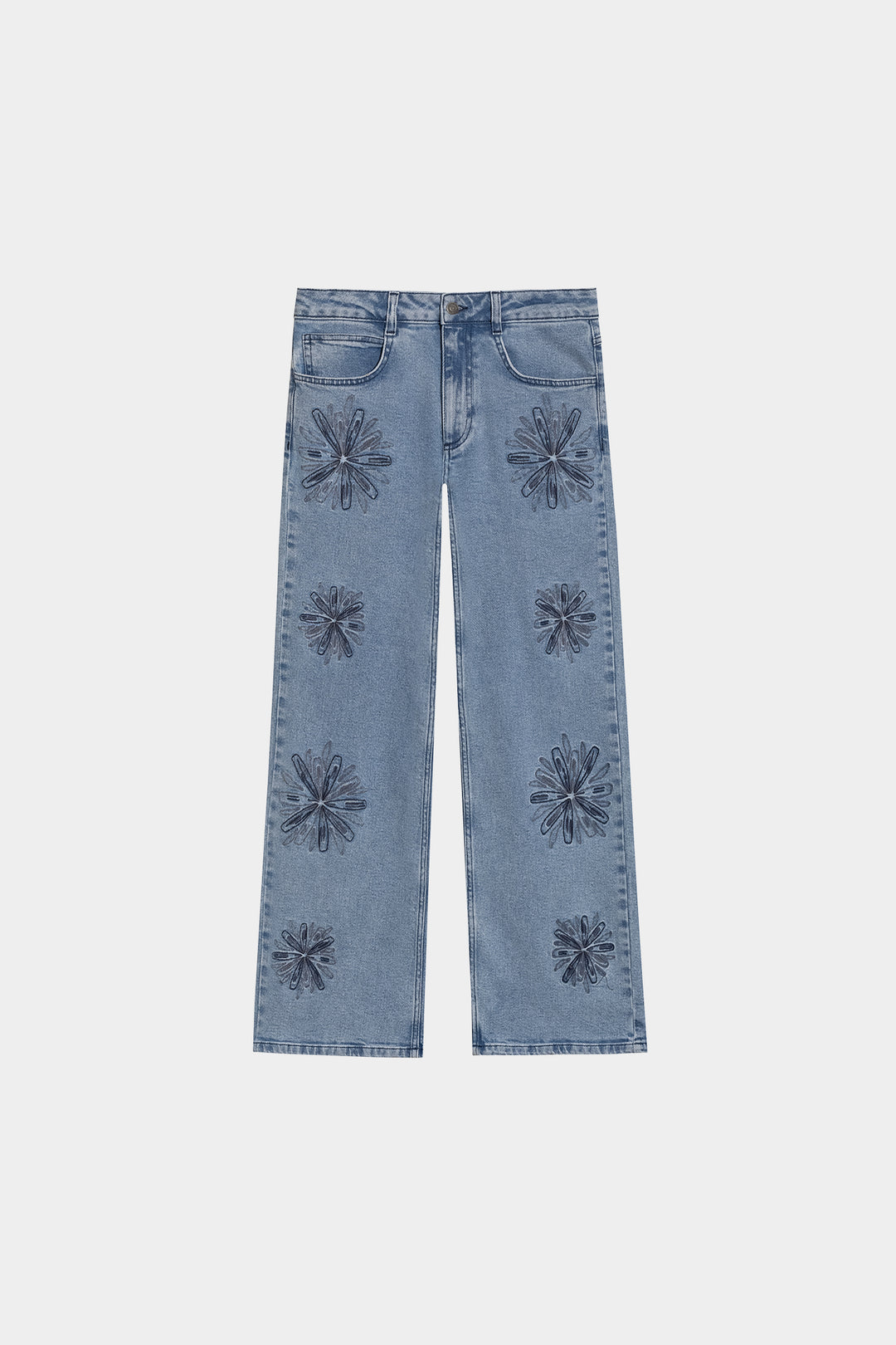 EMBROIDERED FLOWER JEANS