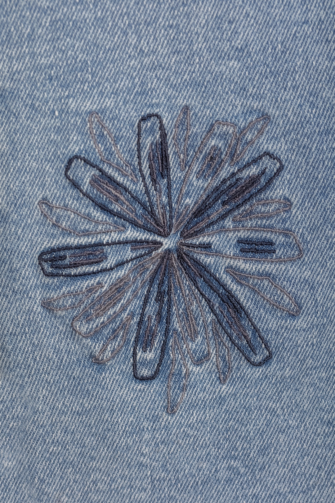 EMBROIDERED FLOWER JEANS