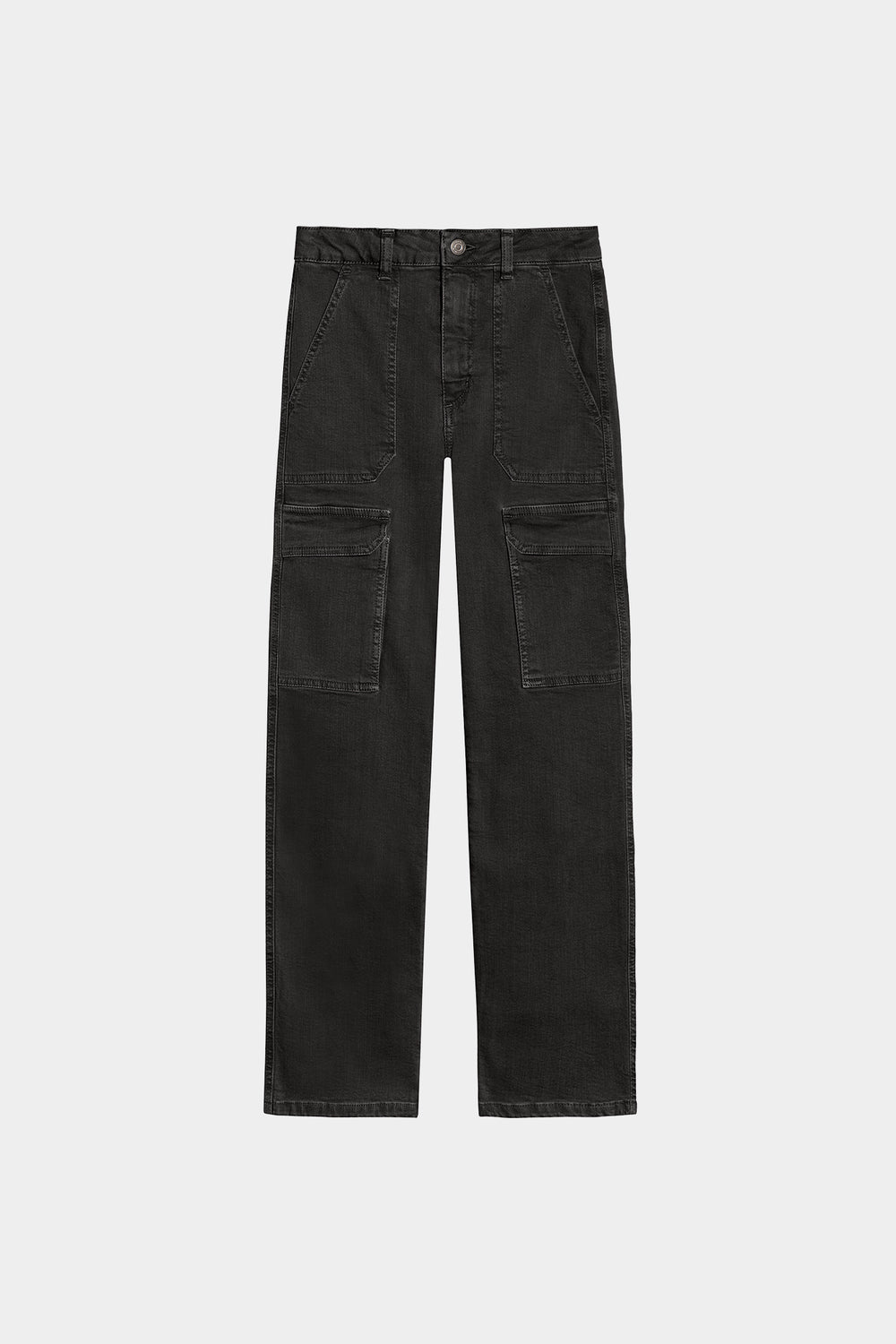 HIGH RISE CARGO DENIM JEANS