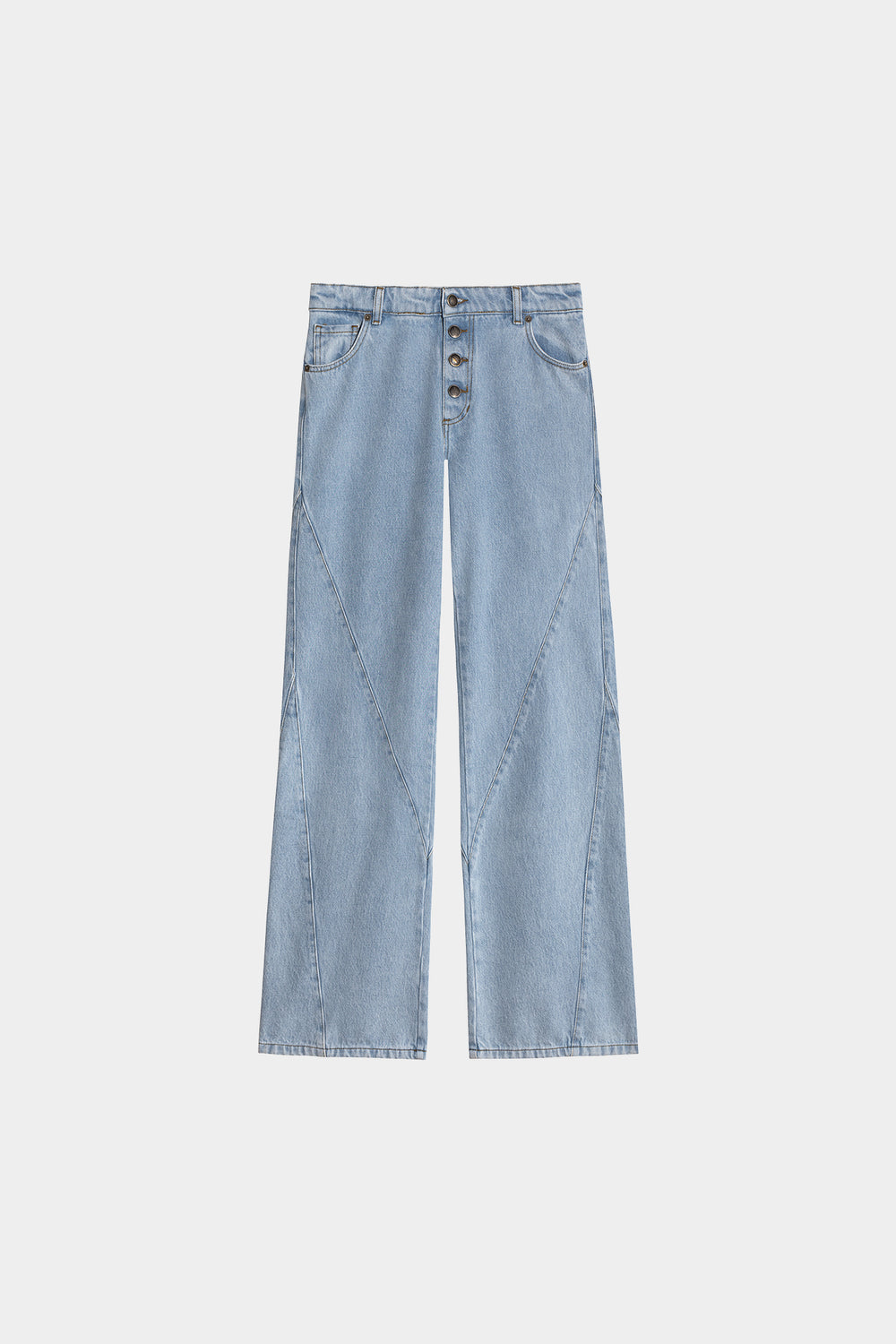 LOW RISE FLARED DENIM JEANS