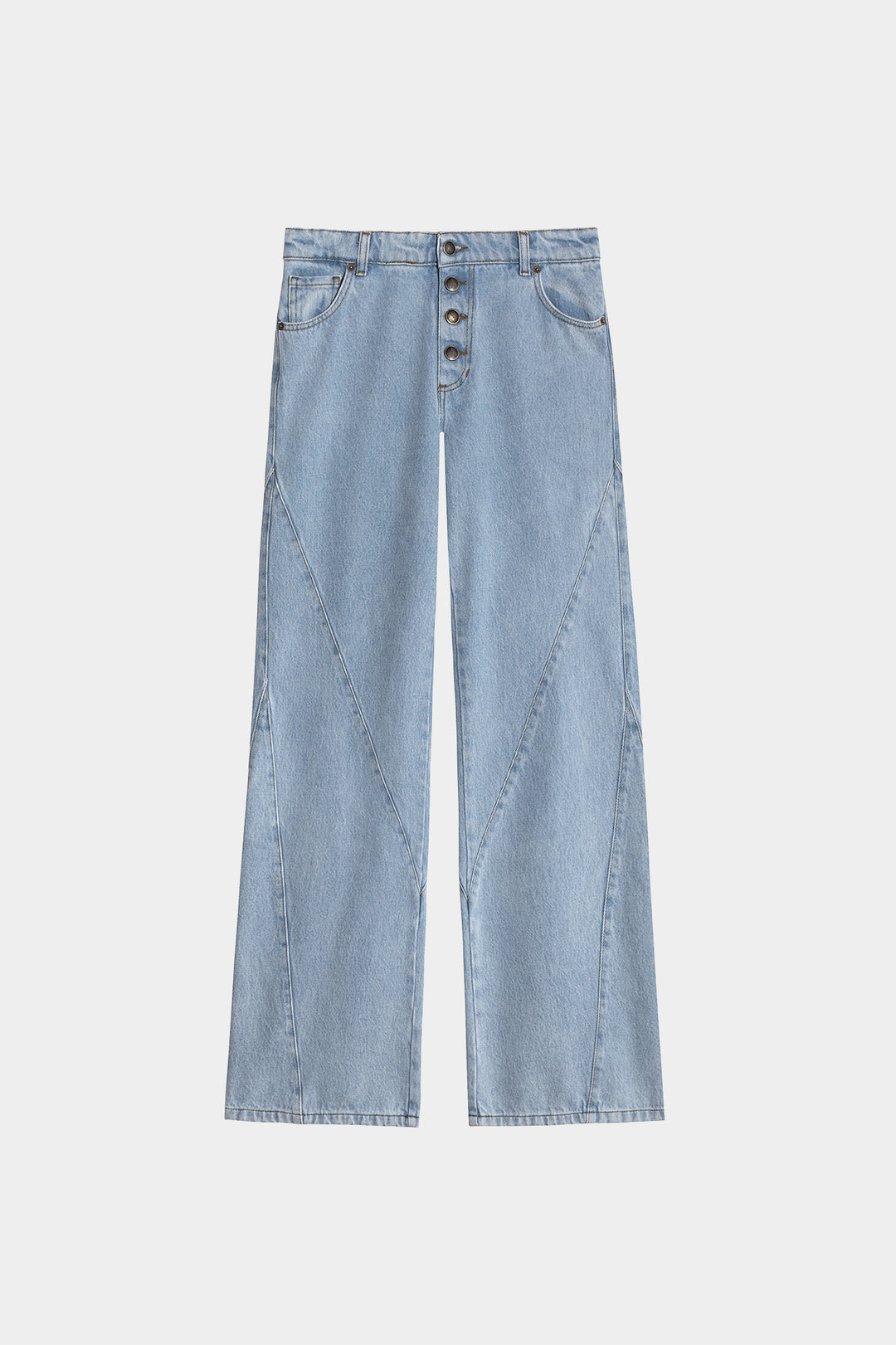 LOW RISE FLARED DENIM JEANS