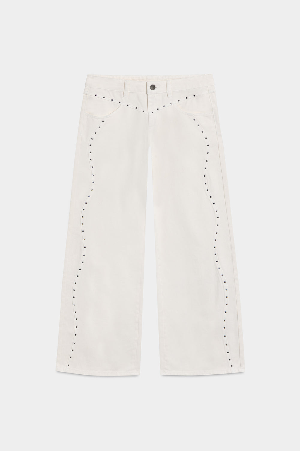 JEANS WAVES YOKE STUDS