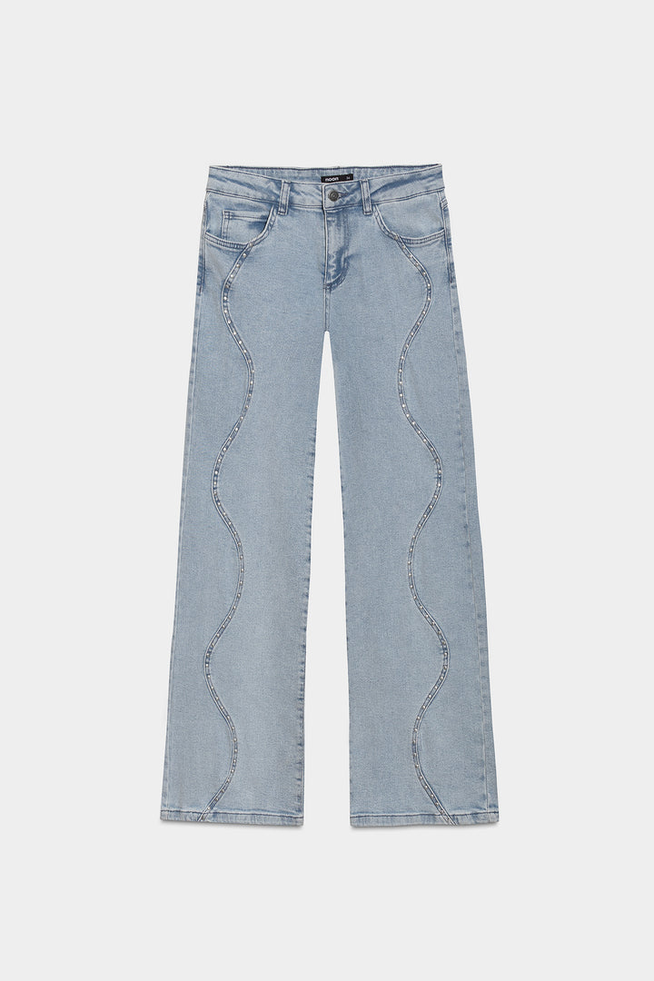 JEANS ONDAS TACHAS DENIM