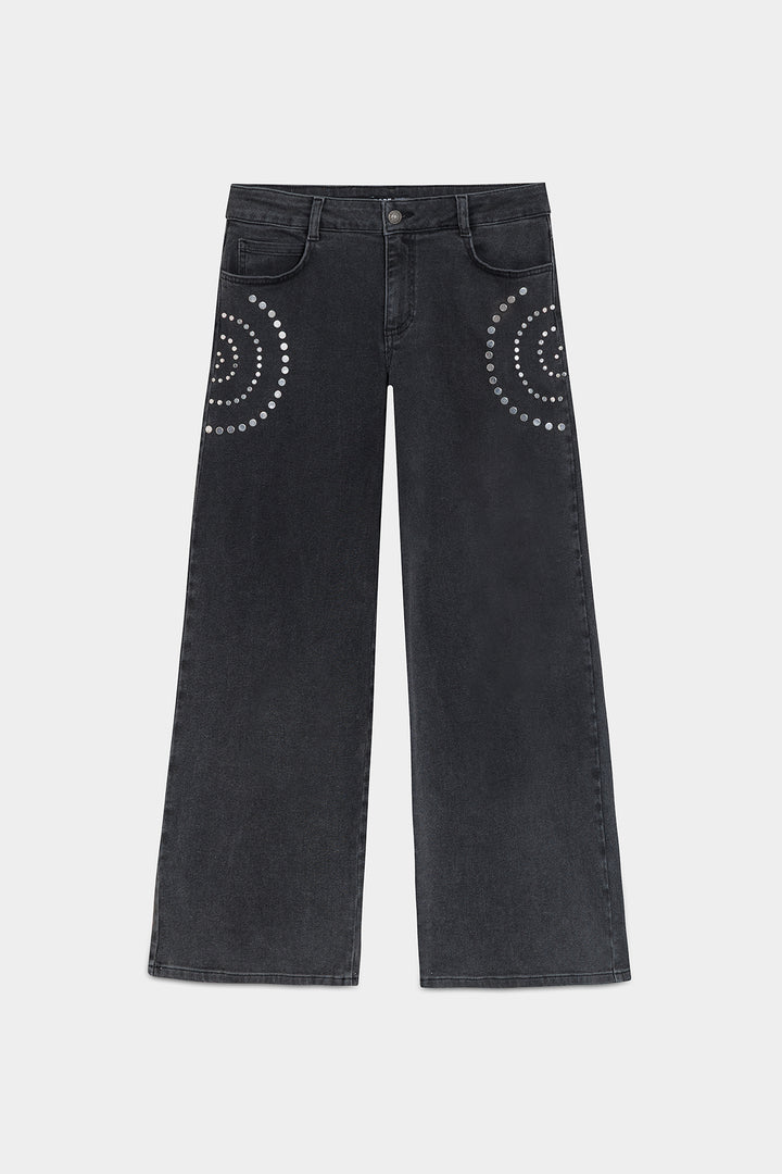JEANS RELAXED TACHAS ESPIRAL