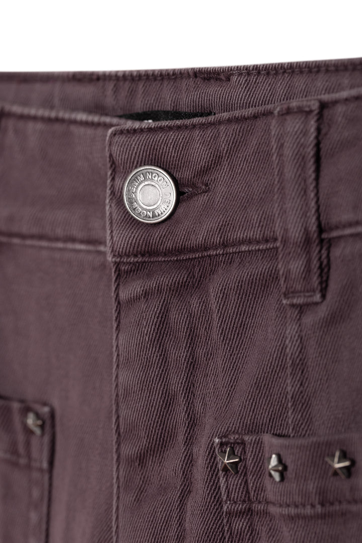 CALÇAS DE ganga COM ESTRELAS E TACHAS