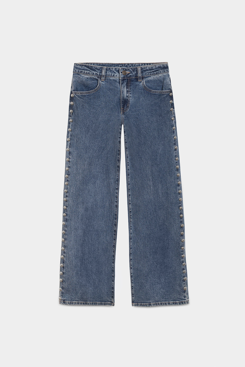 STUDDED MAXI DENIM JEANS