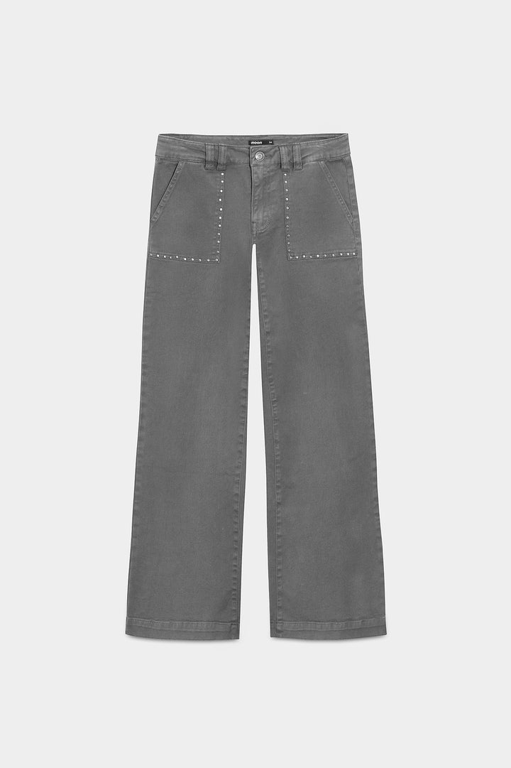 JEANS CULOTTE BOLSILLOS TACHAS