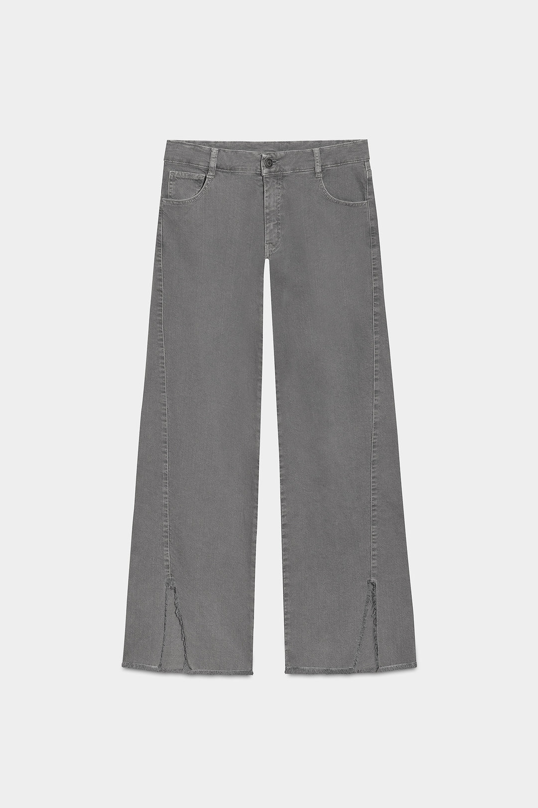 CALÇAS DE ganga DE PERNA LARGA COM BARRA DESFIADA