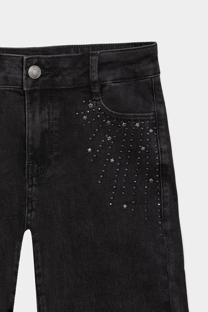 WIDELEG JEANS WITH SHIMMER