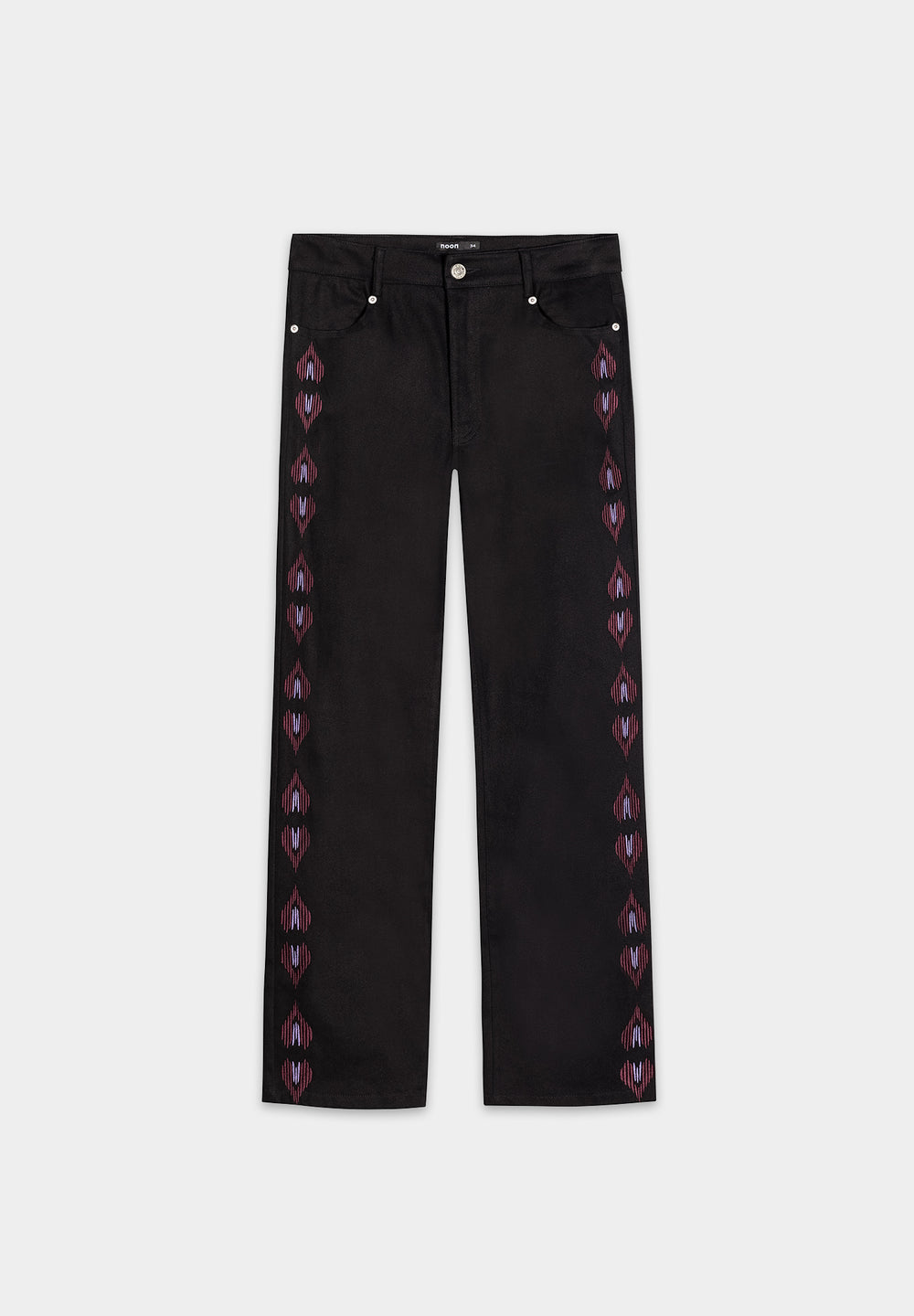 EMBROIDERED STRAIGHT JEANS