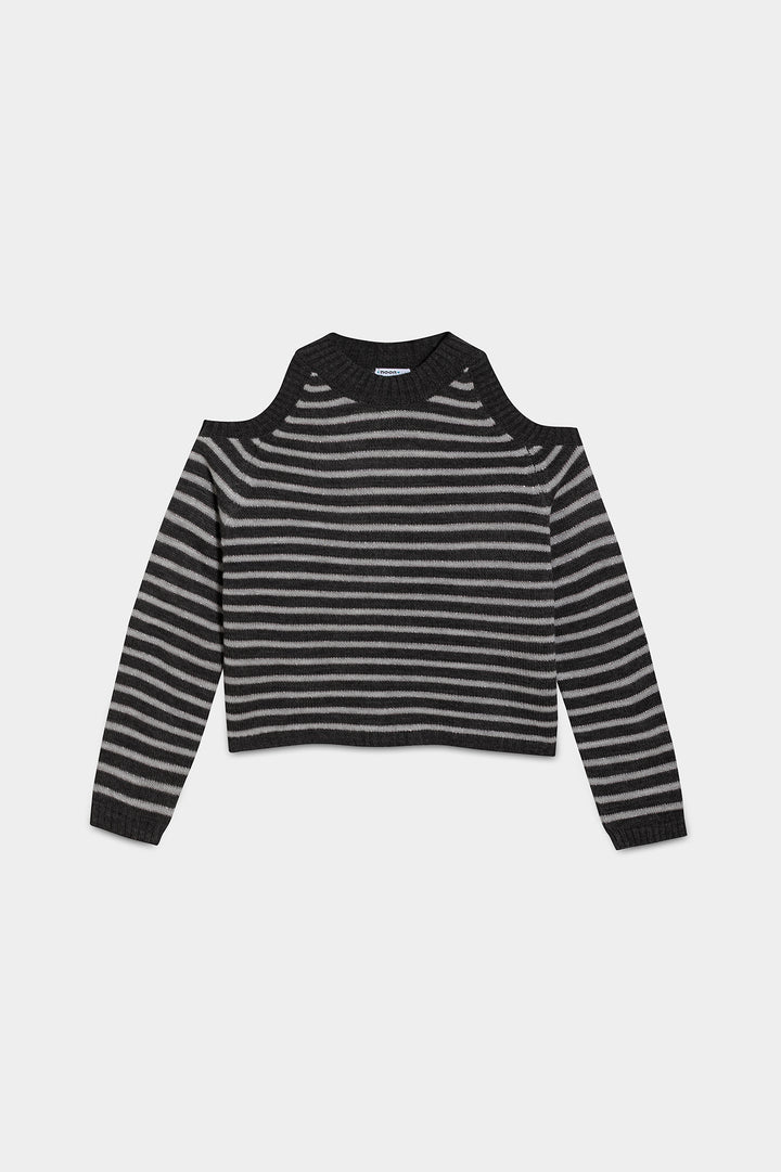 CAMISA LISTRADA COM ABERTURAS