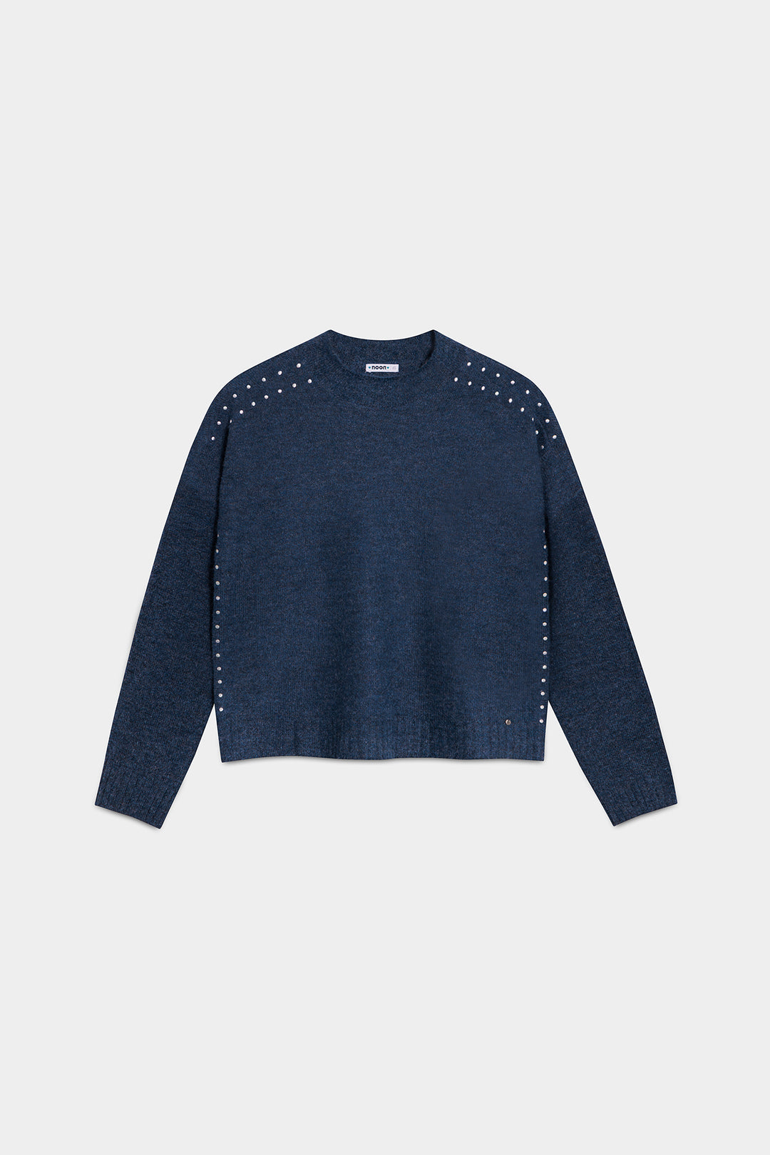 STUDDED CREW NECK SWEATER