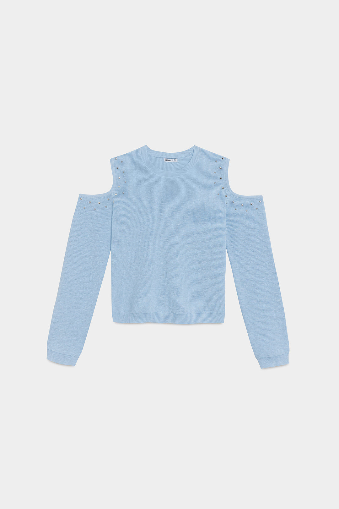 STUDDED CUT-OUT JERSEY TOP