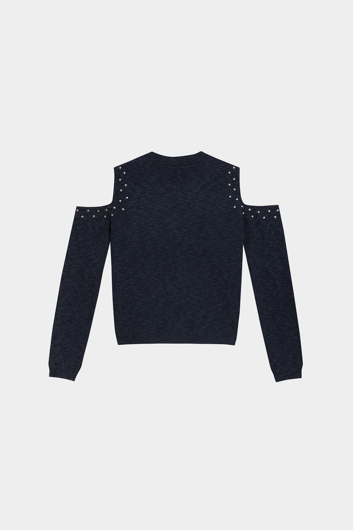 BLUSA DE JERSEY COM ABERTURAS COM TAPETES