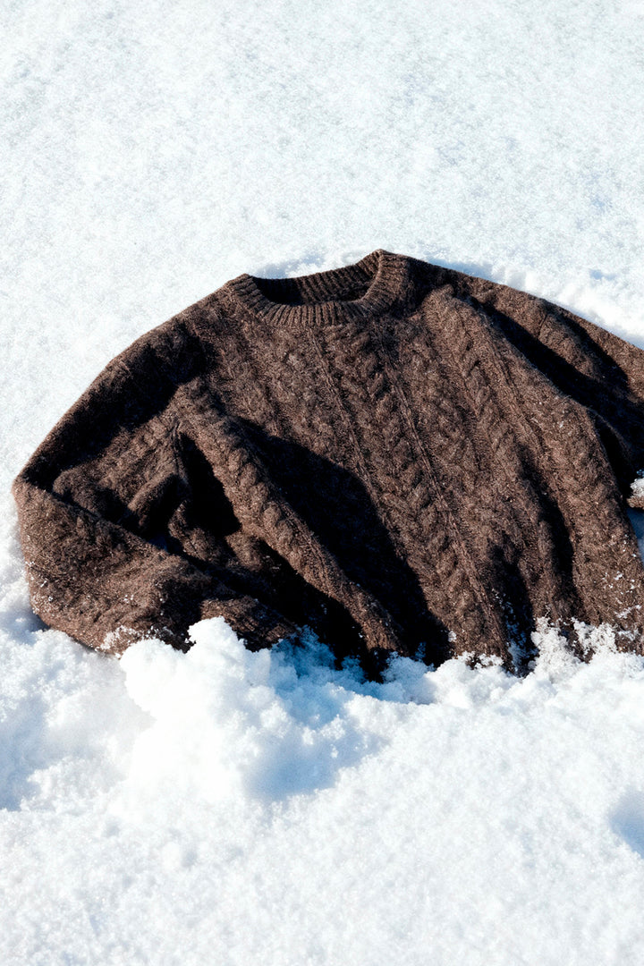 BOX NECK SWEATER WITH BRAID