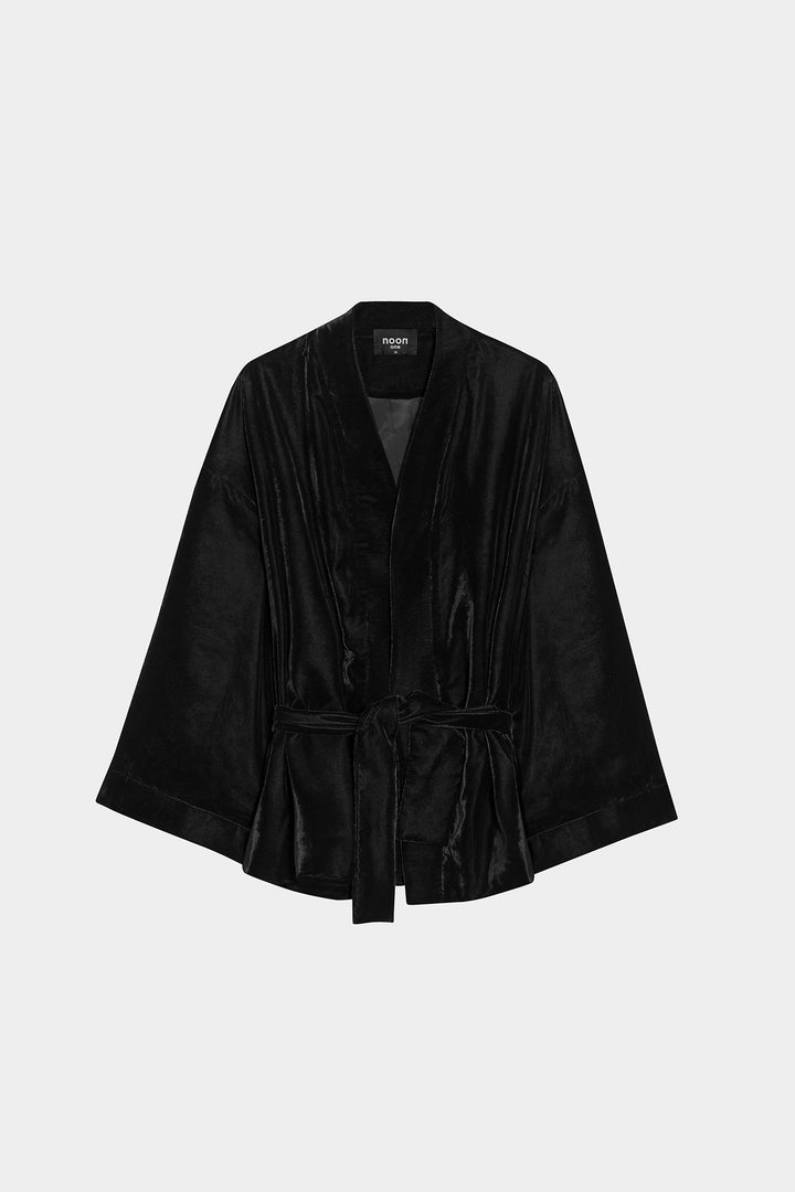 SHORT VELVET KIMONO