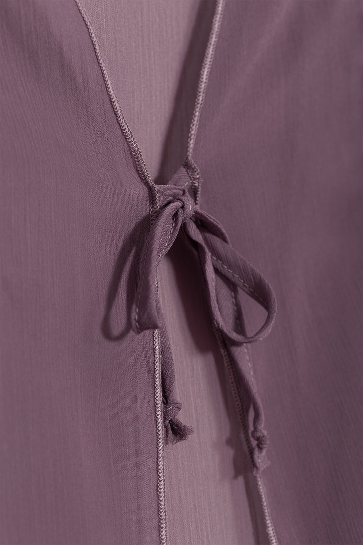 Long chiffon kimono with bows