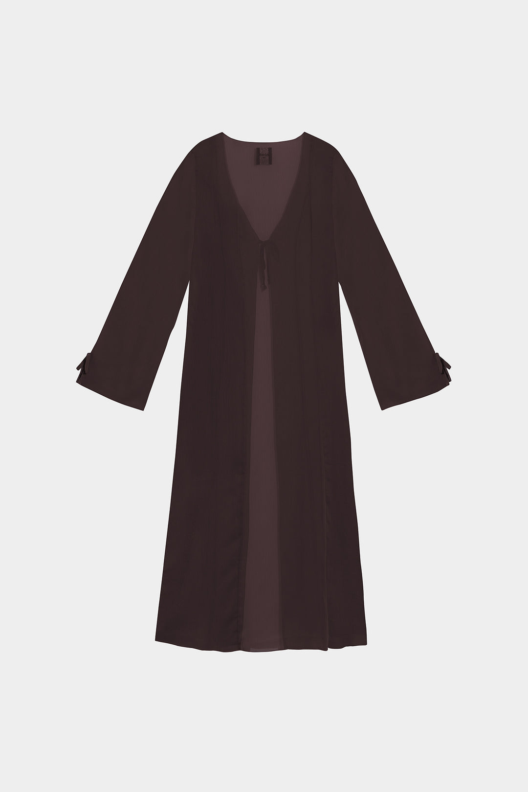 Long chiffon kimono with bows