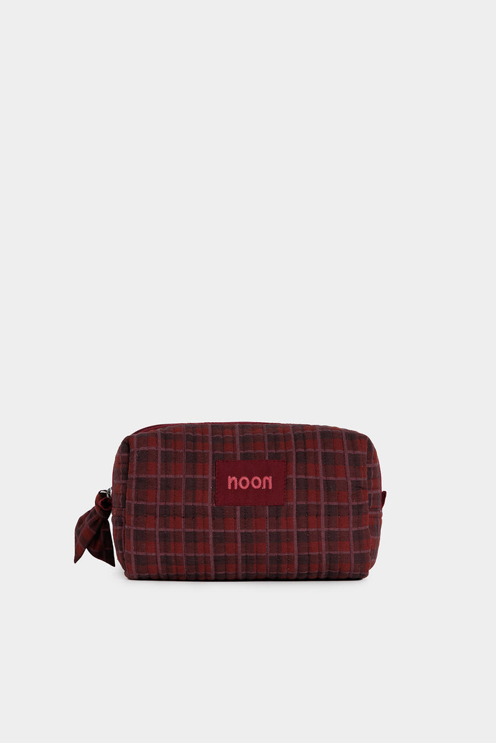 PLAID TRAVEL TOILETRY BAG