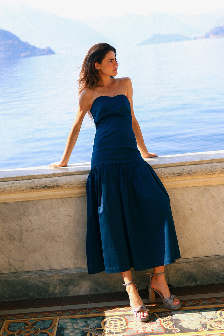 VESTIDO MIDI BANDEAU CLAUDIA