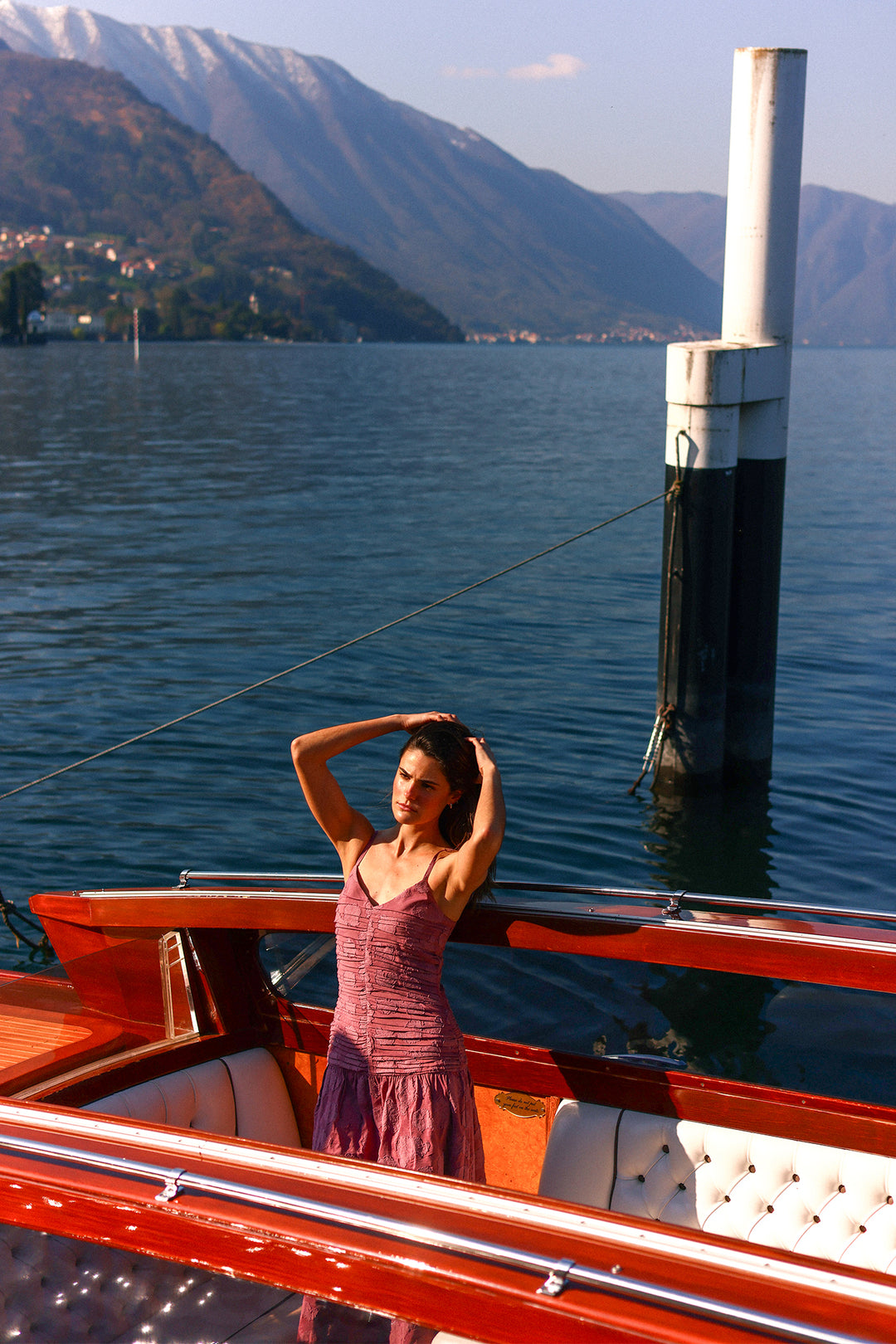 VESTIDO MIDI DRAPEADO ELENA