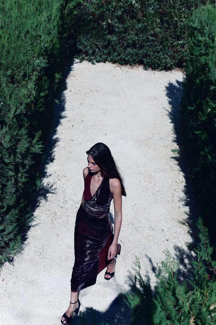 TOP CRUZADO TERCIOPELO CONTRASTE