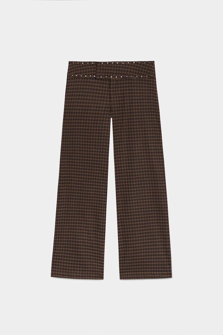 PANTALON ANCHO TACHAS CUADROS